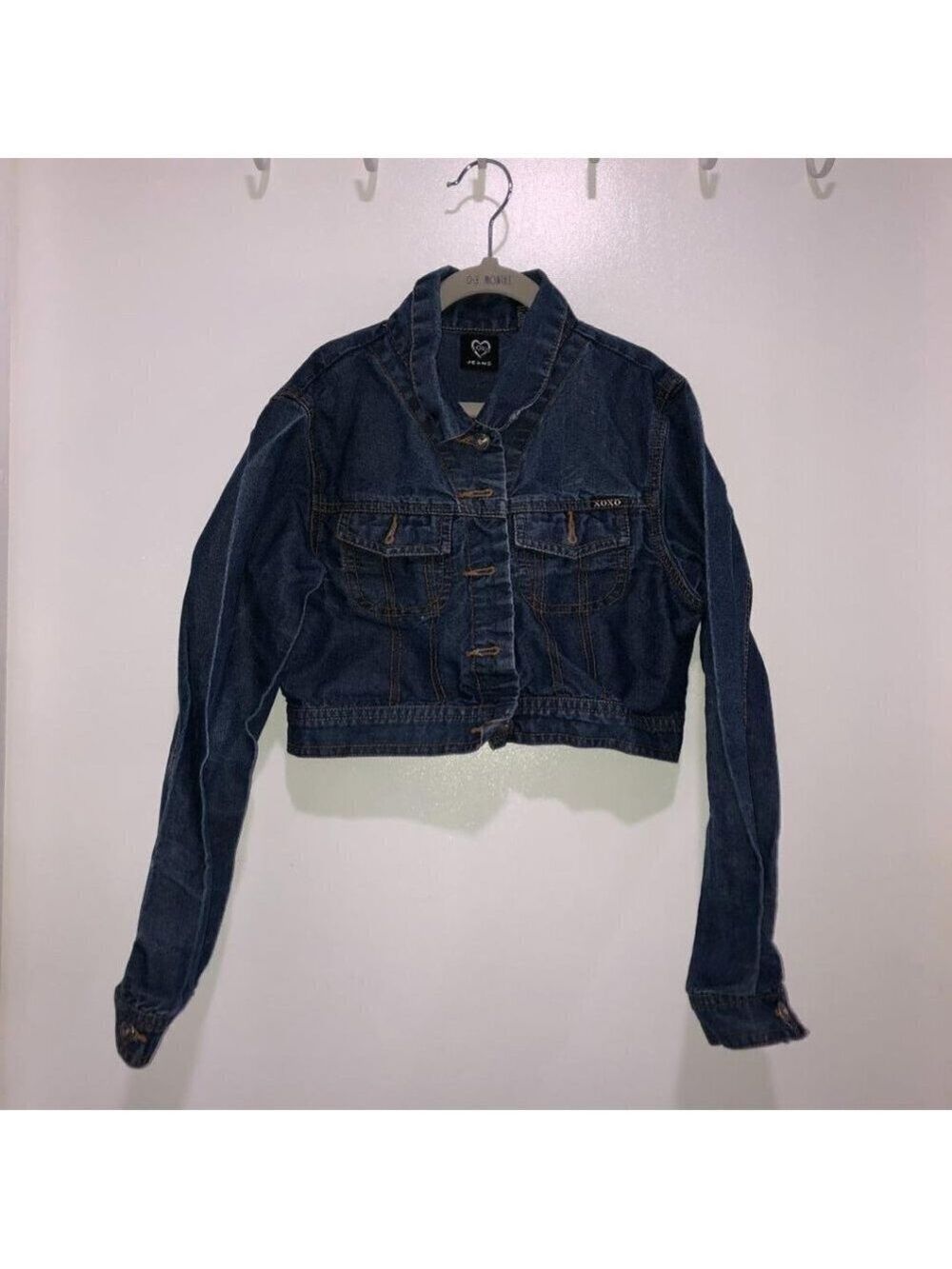 GIRL'S XOXO jeans crop jean jacket size M